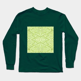 Green Geometric Long Sleeve T-Shirt